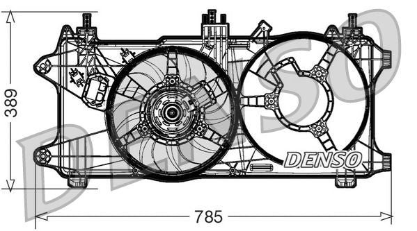 Denso Radiator Cooling Fan DER09084 - image 2