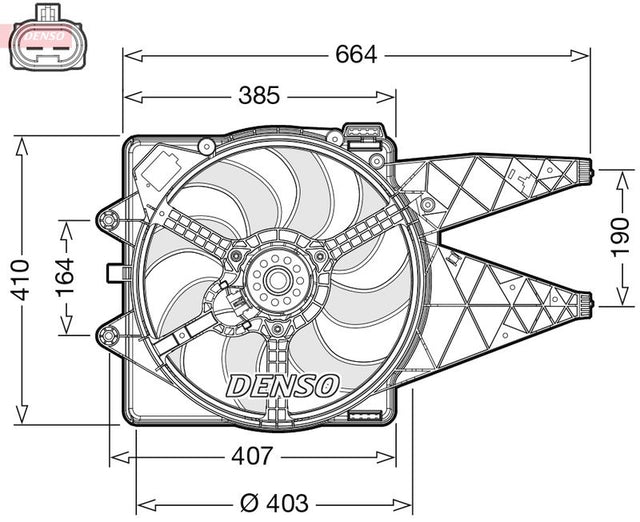 Denso Radiator Cooling Fan DER09309 - image 2