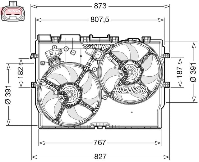 Denso Radiator Cooling Fan DER09310 - image 2