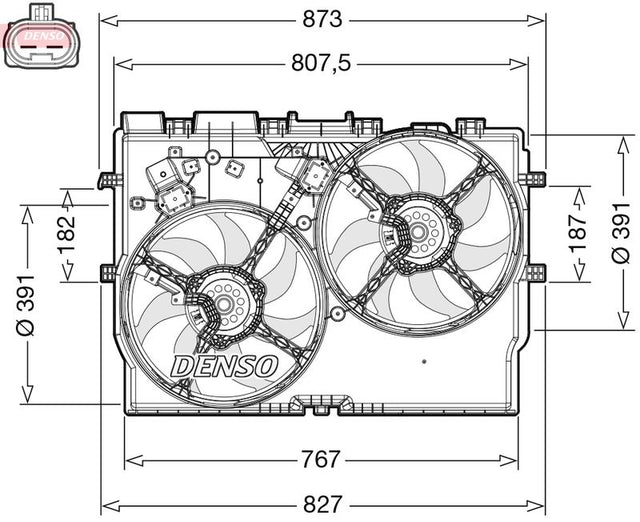 Denso Radiator Cooling Fan DER09311 - image 2