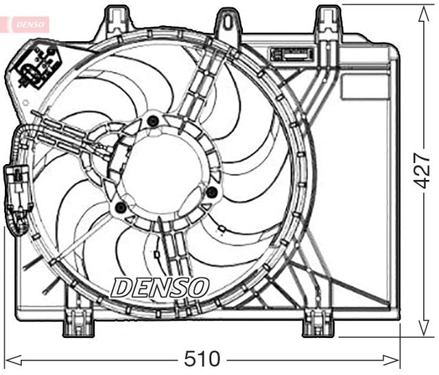 Denso Radiator Cooling Fan DER09312 - image 2