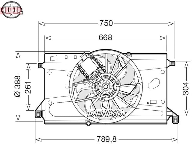 Denso Radiator Cooling Fan DER10011 - image 2