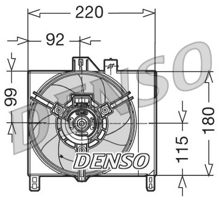 Denso Radiator Cooling Fan DER16002 - image 2