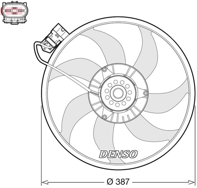 Denso Radiator Cooling Fan DER20017 - image 2
