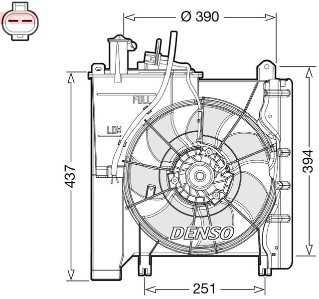 Denso Radiator Cooling Fan DER21023 - image 2