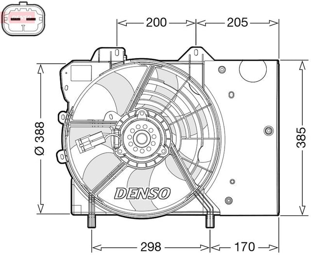Denso Radiator Cooling Fan DER21024 - image 2