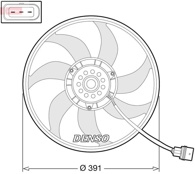Denso Radiator Cooling Fan DER32014 - image 2