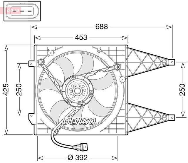 Denso Radiator Cooling Fan DER32015 - image 2