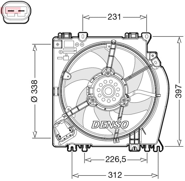 Denso Radiator Cooling Fan DER46002 - image 2