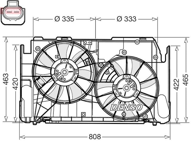 Denso Radiator Cooling Fan DER50002 - image 2