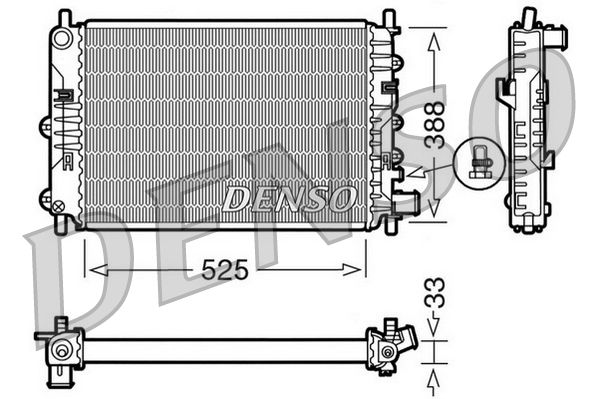 Denso Radiator DRM10025 - image 2