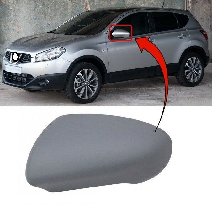 Fits Nissan Qashqai 2007-2013 Wing Door Mirror Cover Primed Passenger Side