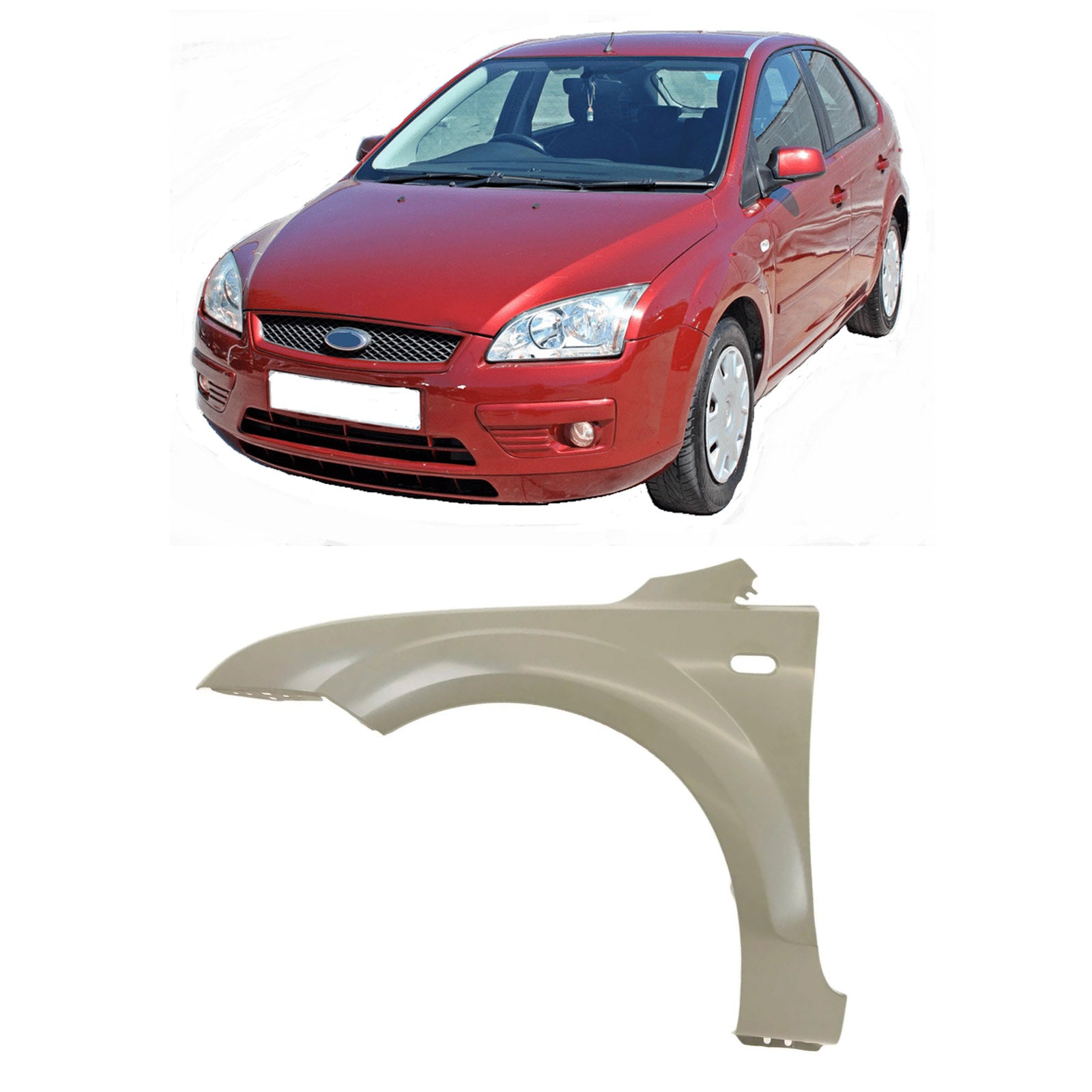Fits Ford Focus 2005-2008 Front Wing Primed Passenger Side Does Not Fit ST Models