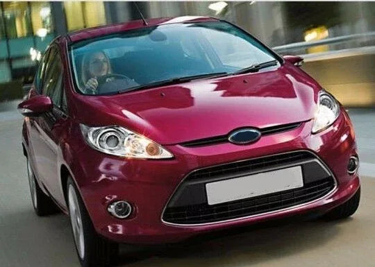 Fits Ford Fiesta 2008-2013 Front Bumper Grille Fog Bezel Surround All Chrome Driver - image 2