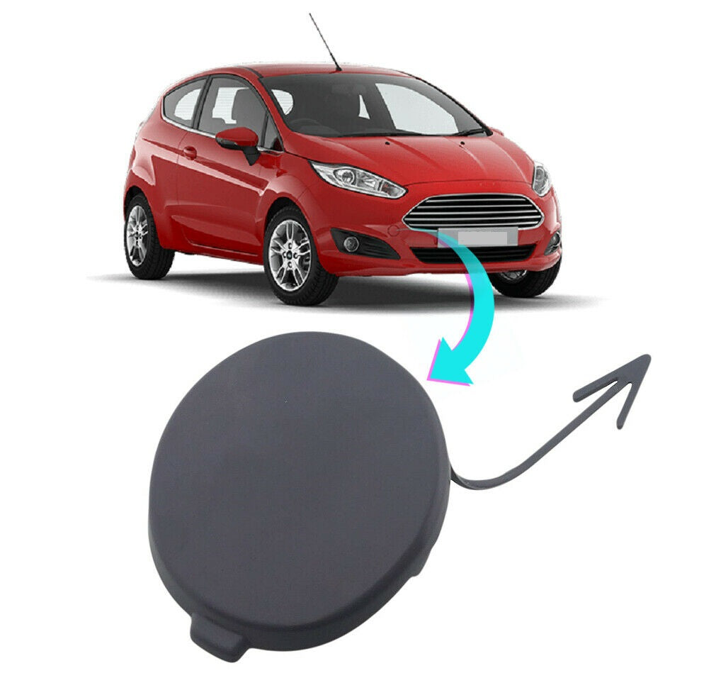 Fits Ford Fiesta Mk7 2013-Front Bumper Towing Eye Cover Black