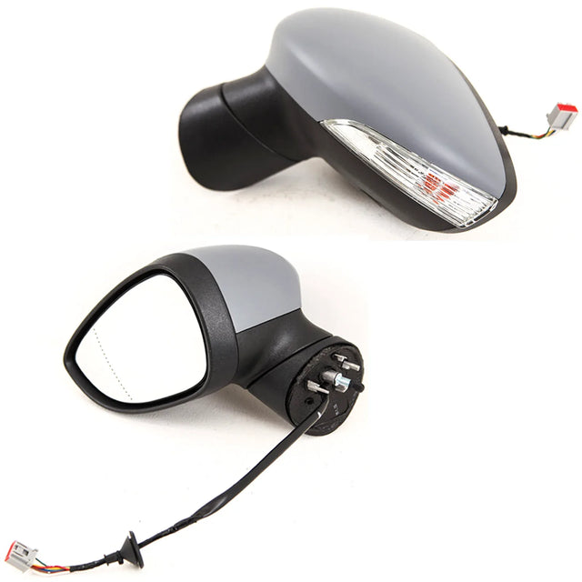 Fits Ford Fiesta 2013-2017 Door Wing Mirror Heated Electric Primed Left Manual Fold - image 2