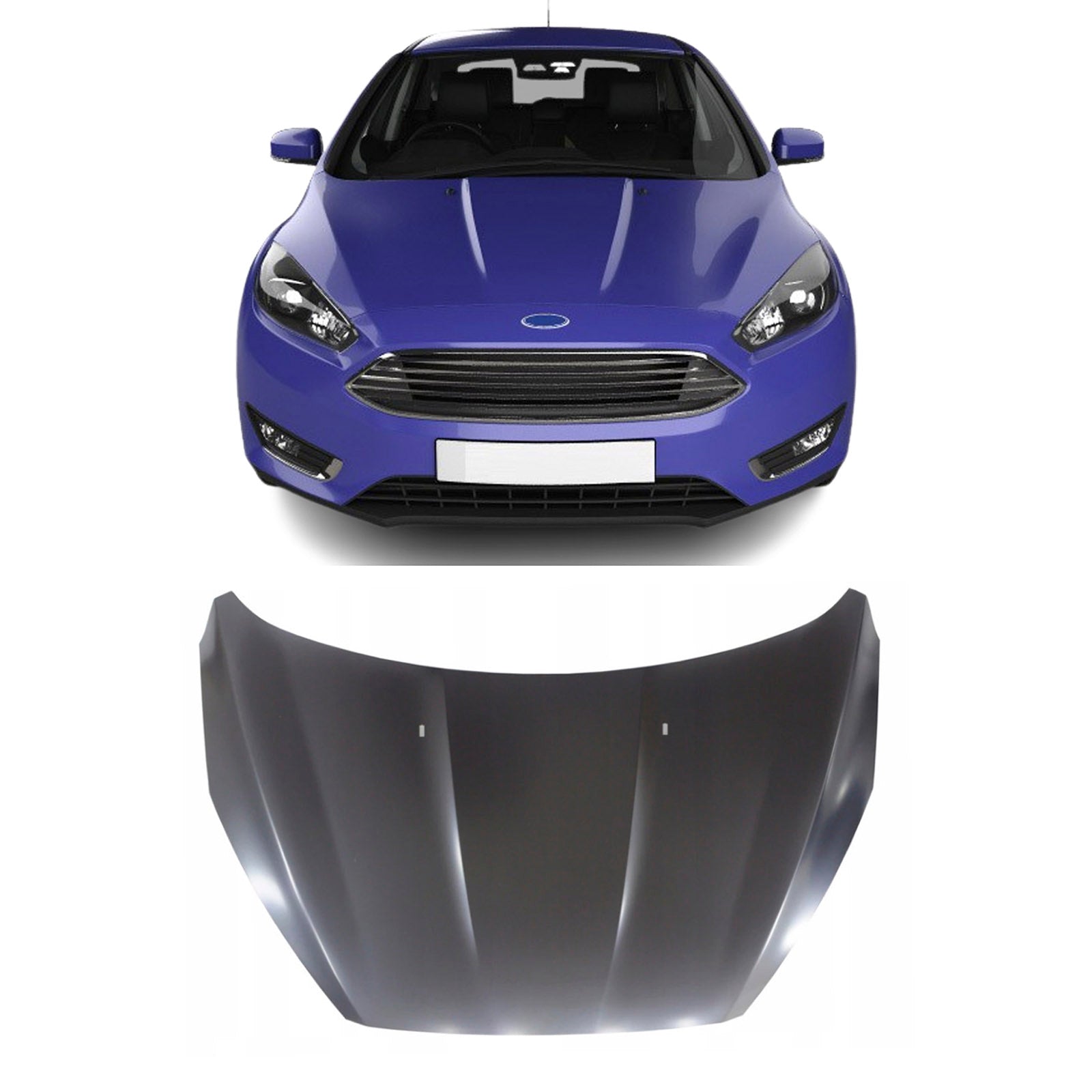 Fits Ford Focus 2014-2018 Bonnet Primed Not Electric Models