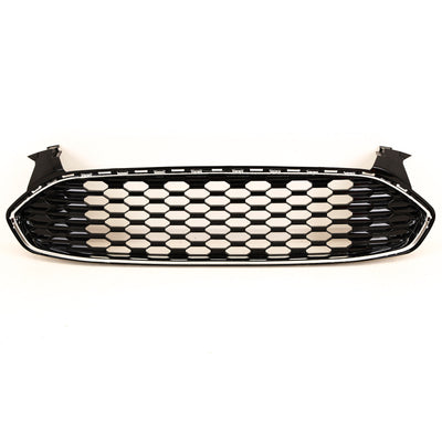 Fits Ford Mondeo 2015-2019 Front Bumper Main Center Honeycomb Sport With Chrome Frame