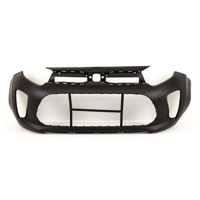 Fits Kia Picanto 2017- Front Bumper Mat Black With Fog Holes - tradevehicleparts.co.uk