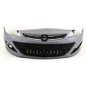 Fits Vauxhall Astra J 5Dr 2012-2015 Front Bumper Primed With Grilles Without PDC Or Washer Holes