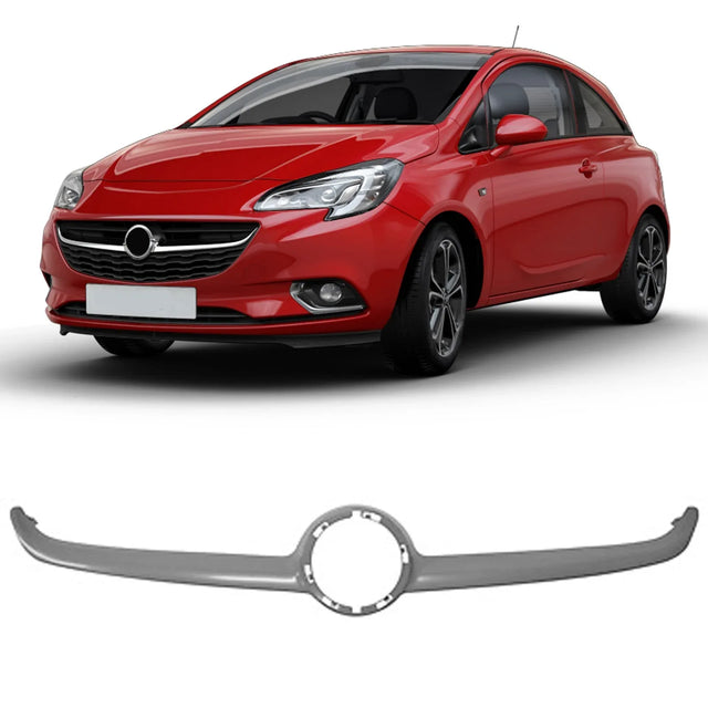 Fits Vauxhall Corsa E 2015- Front Bumper Main Grille Moulding Primed - image 2