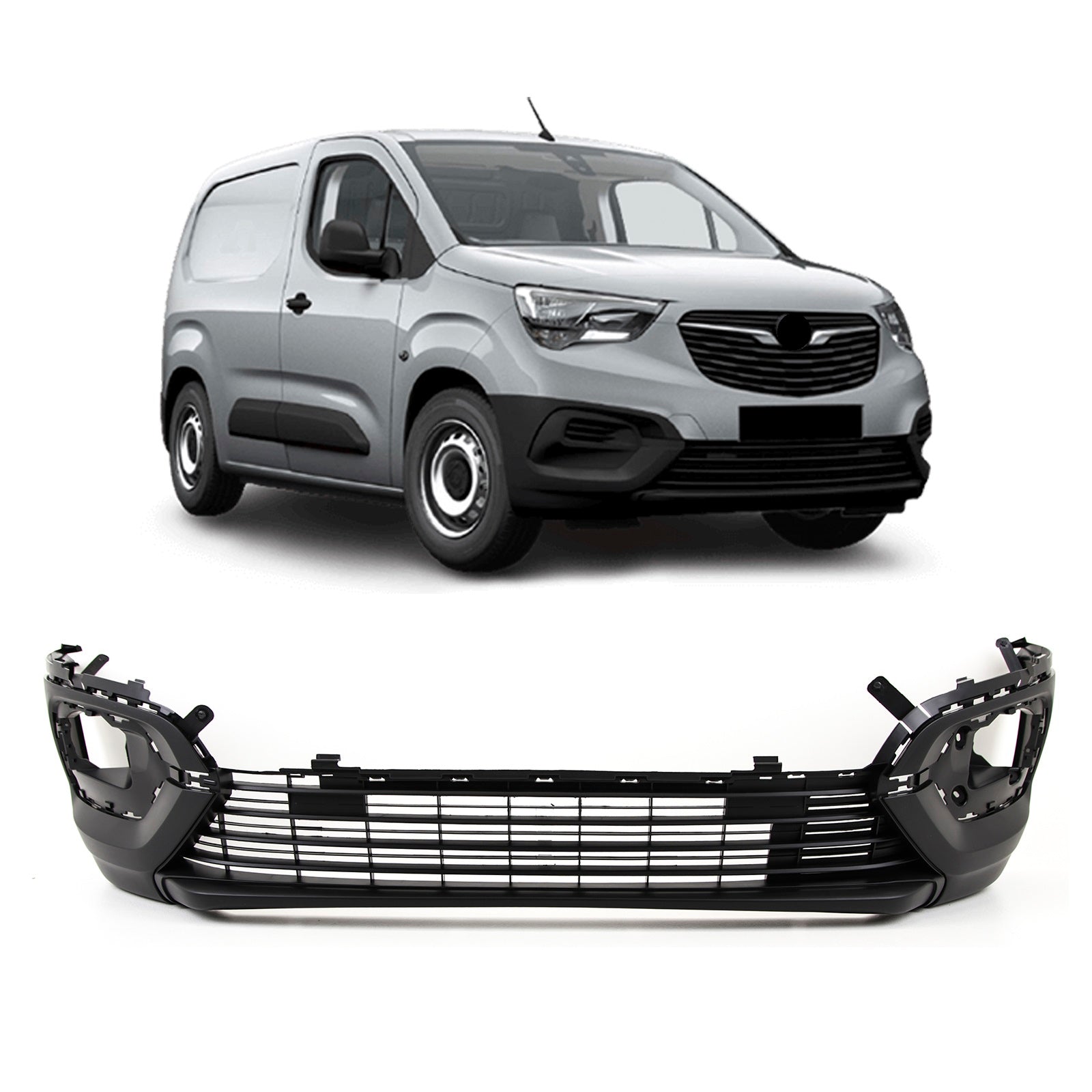 For Vauxhall Combo 2018- Front Bumper Lower Section With 6 Cutting Marks
