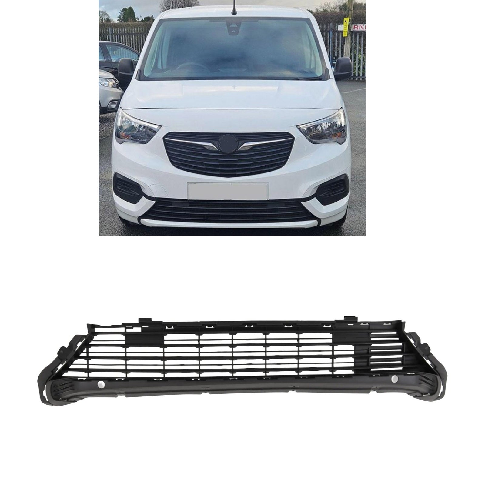 For Vauxhall Combo 2018- Front Bumper Lower Grille