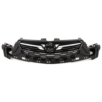 For Vauxhall Crossland X 03/2017-2020 Front Bumper Top Grille With Chrome Trim - tradevehicleparts.co.uk