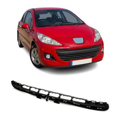 Fits Peugeot 207 2009-2012 Front Bumper Centre Upper Grille Vent Standard Models - tradevehicleparts.co.uk