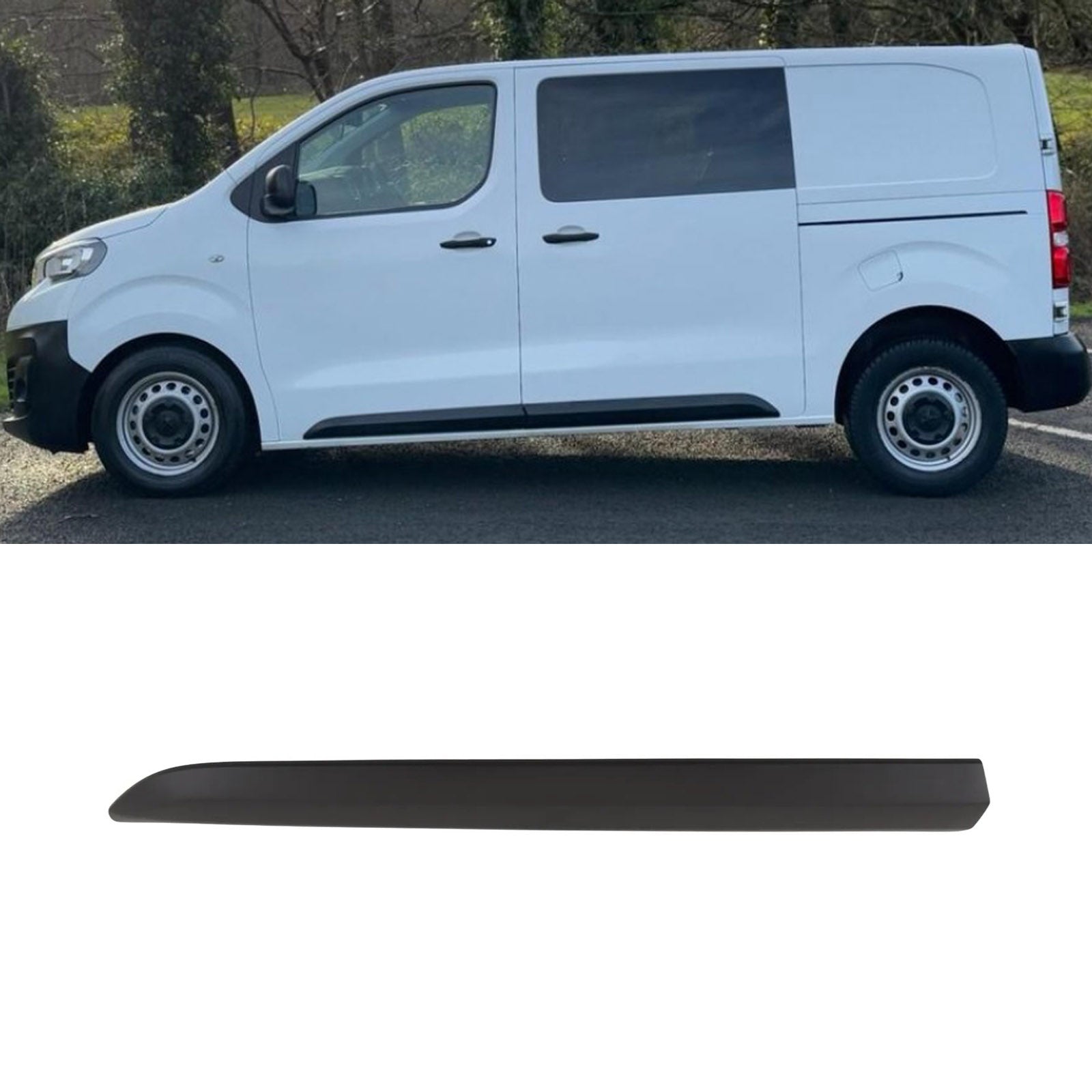For Peugeot Expert 2016- Front Door Moulding Trim Black Passenger Side