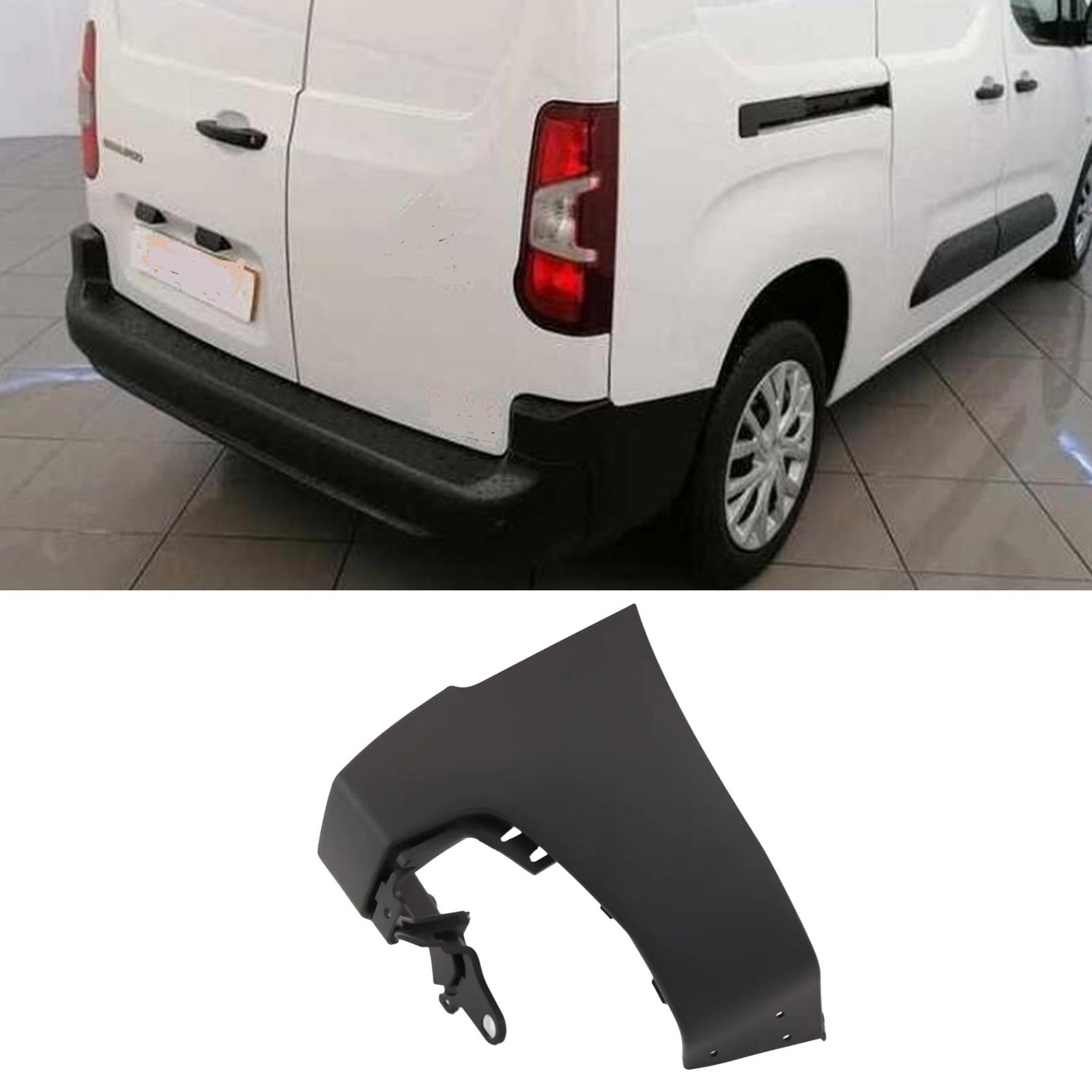 For Citroen Berlingo 2018- Rear Bumper End SWB Twin Door Type Driver Side