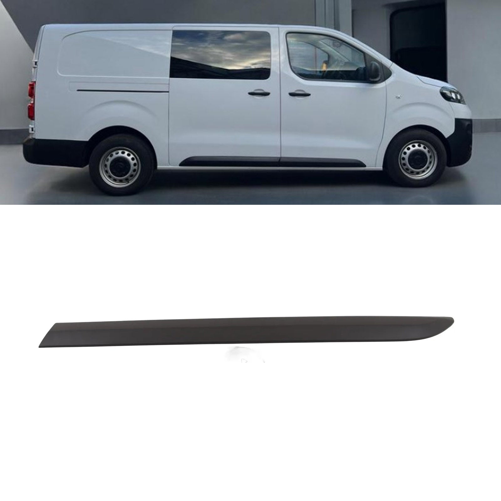 For Vauxhall Vivaro 2019- Rear Door Moulding Trim Right Black MWB & LWB