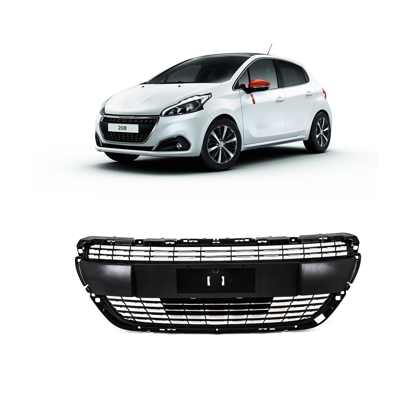 For Peugeot 208 2015-2019 Front Bumper Centre Grille Allure Models