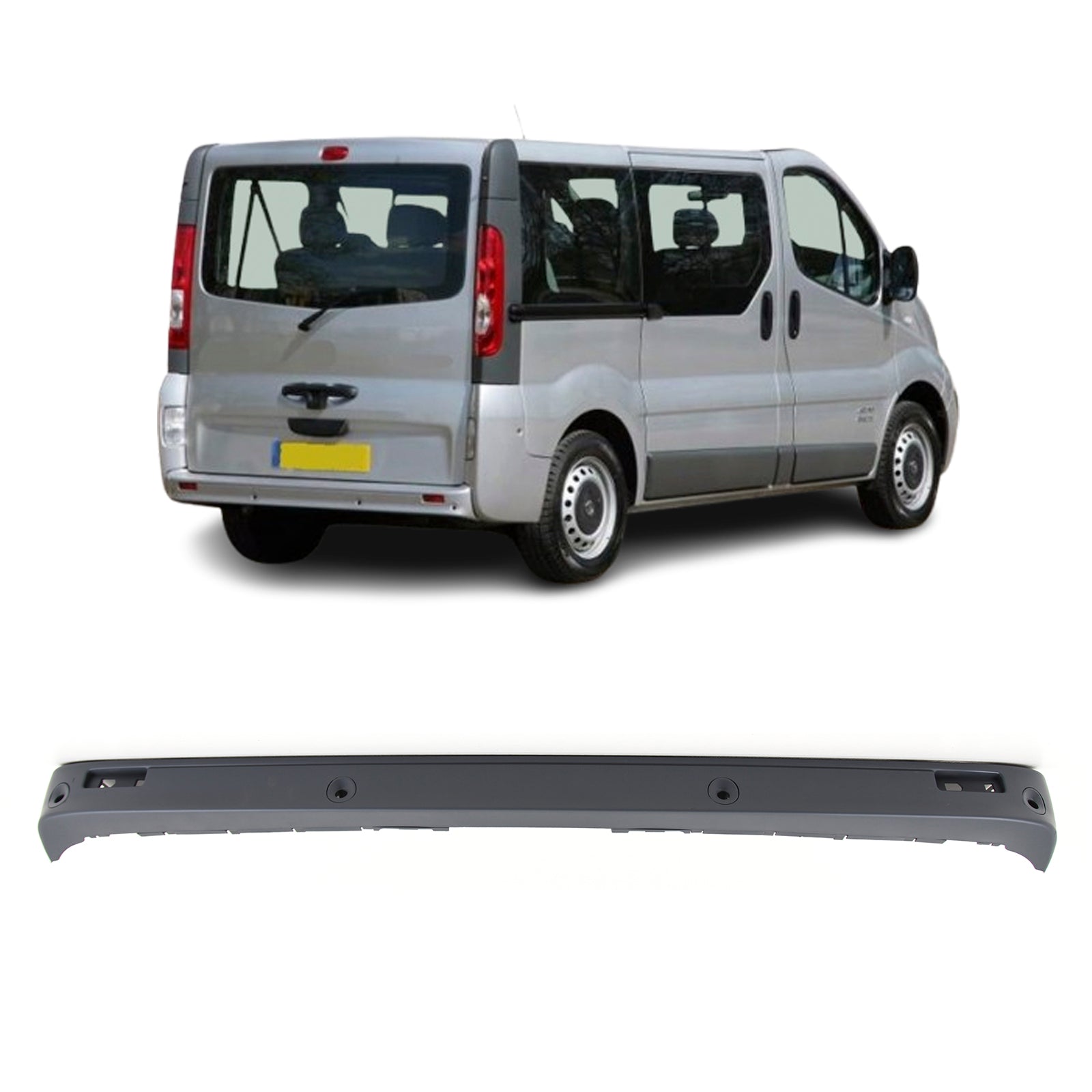 Fits Nissan Primastar 2002-2014 Rear Bumper Centre Section Primed With PDC Holes