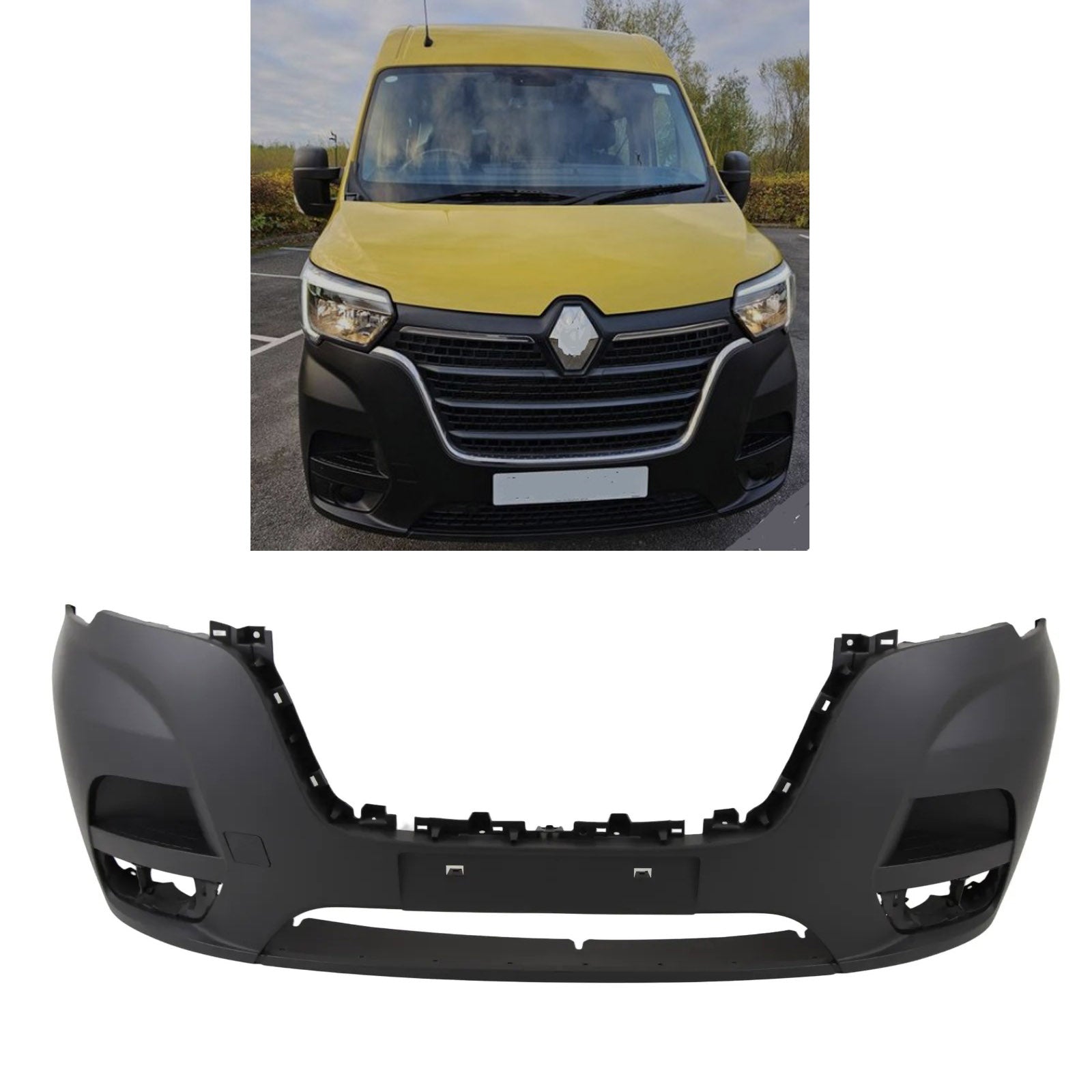 For Renault Master 2019-2024 Front Bumper W/O PDC and Washer Holes