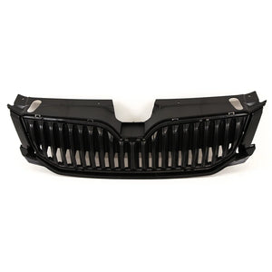 Fits Skoda Octavia 2013-2017 Front Bumper Main Grille Mat Black Without Moulding