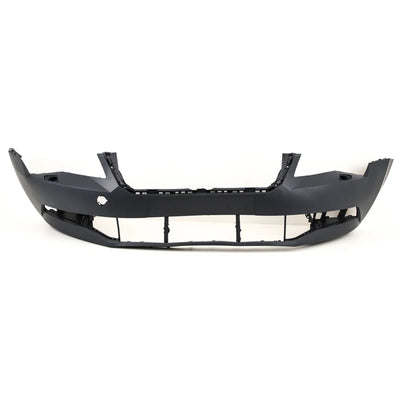 For Skoda Superb 2015 - 2019 Front Bumper Primed With Washer Holes No PDC Holes - tradevehicleparts.co.uk