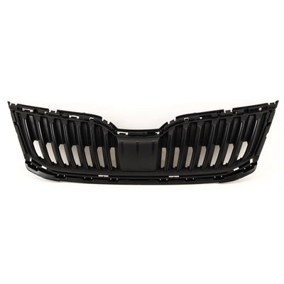 For Skoda Octavia 2017-2020 Front Grille Matt Black Textured Without Moulding - tradevehicleparts.co.uk