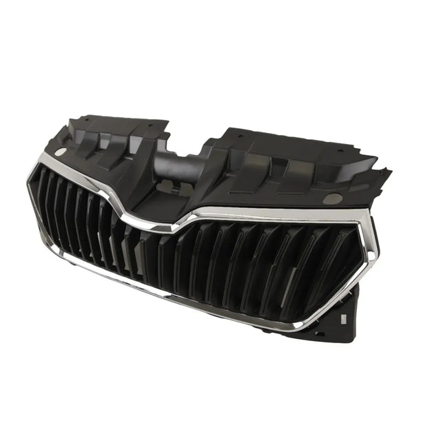 For Skoda Fabia MK3 2018-21 Front Bumper Main Grille Mat Black With Chrome Moulding - image 3