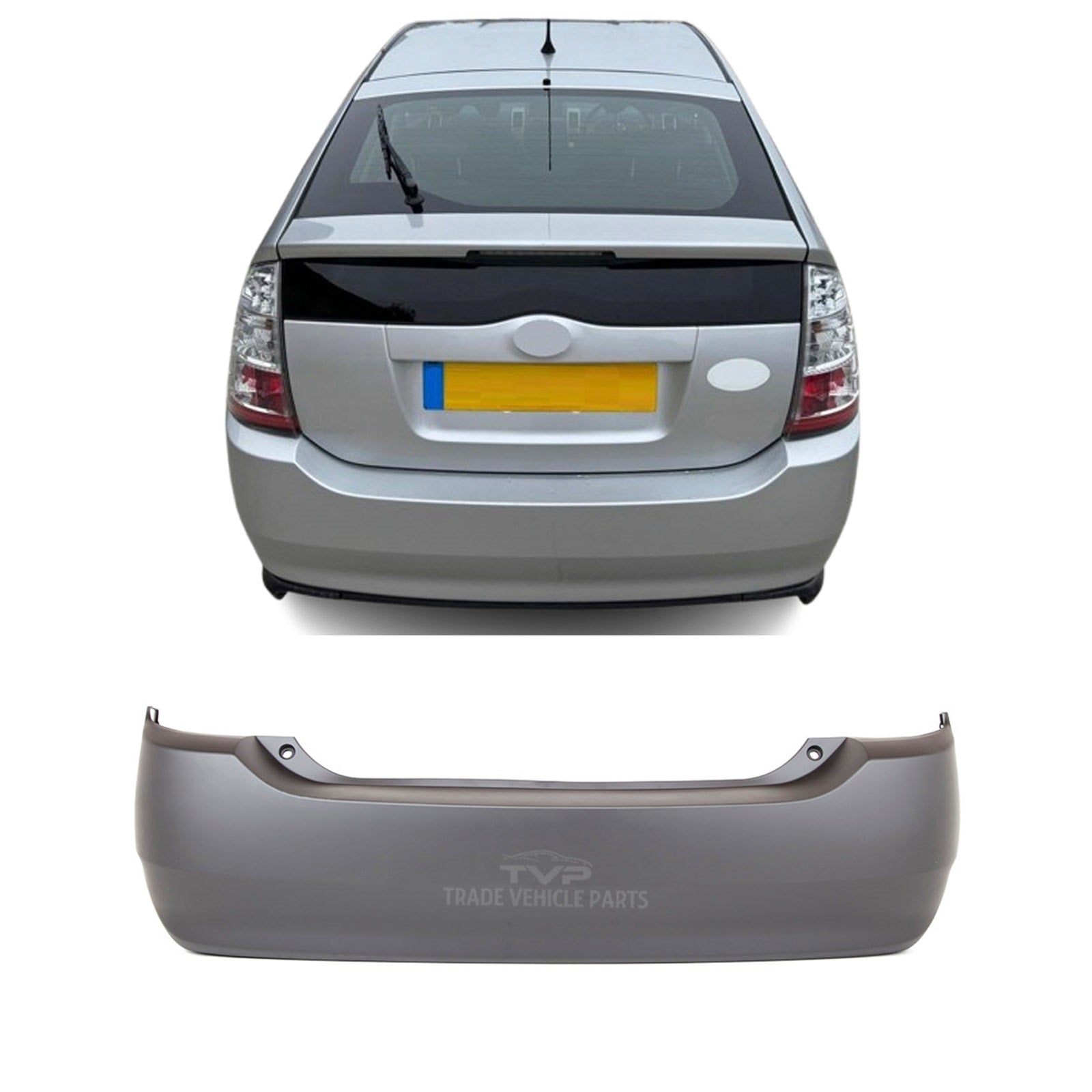 Fits Toyota Prius 2004-2009 Rear Bumper Primed No Pdc