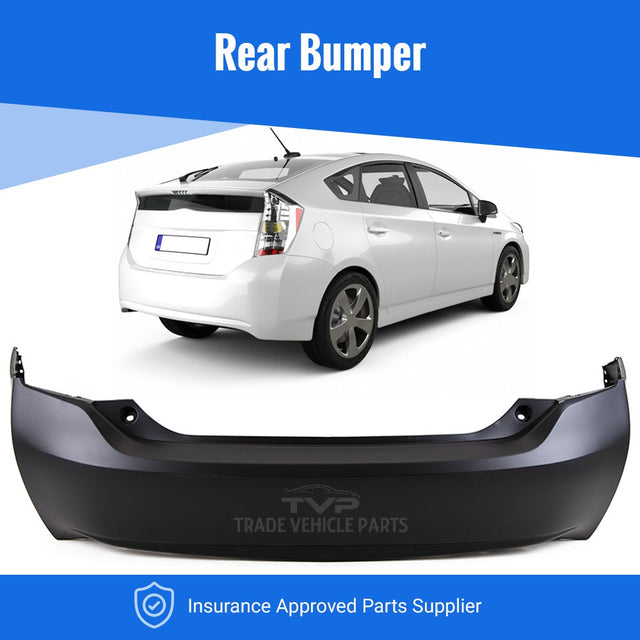 Fits Toyota Prius 2010-2016 Rear Bumper Primed No Pdc - image 2