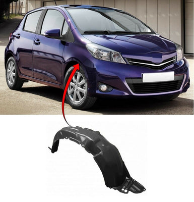 Fits Toyota Yaris 2012- Front Wing Arch Liner Splash Guard Driver Side Complete Not For Hybrid Motors