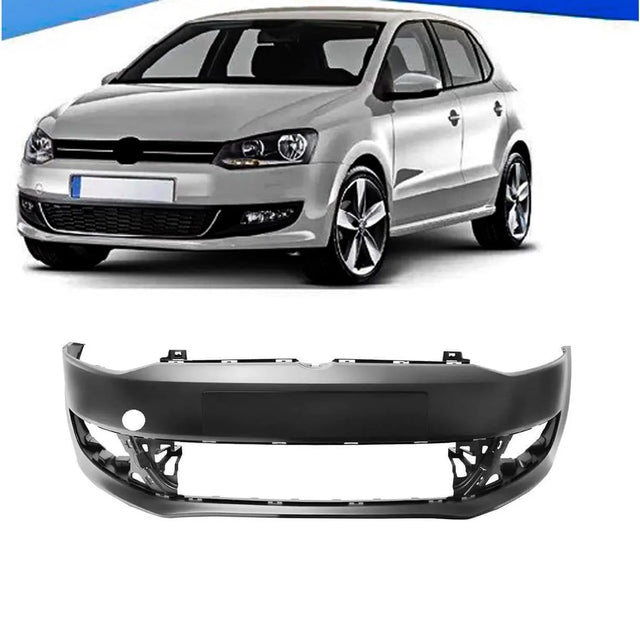 Fits VW Polo 6R 2009-2014 Front Bumper Primed No Pdc Or Washer Holes New - image 2
