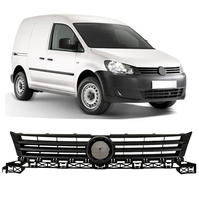 Fits VW Caddy 2011-2015 Front Grille Dark Grey With Grey Moulding - image 2