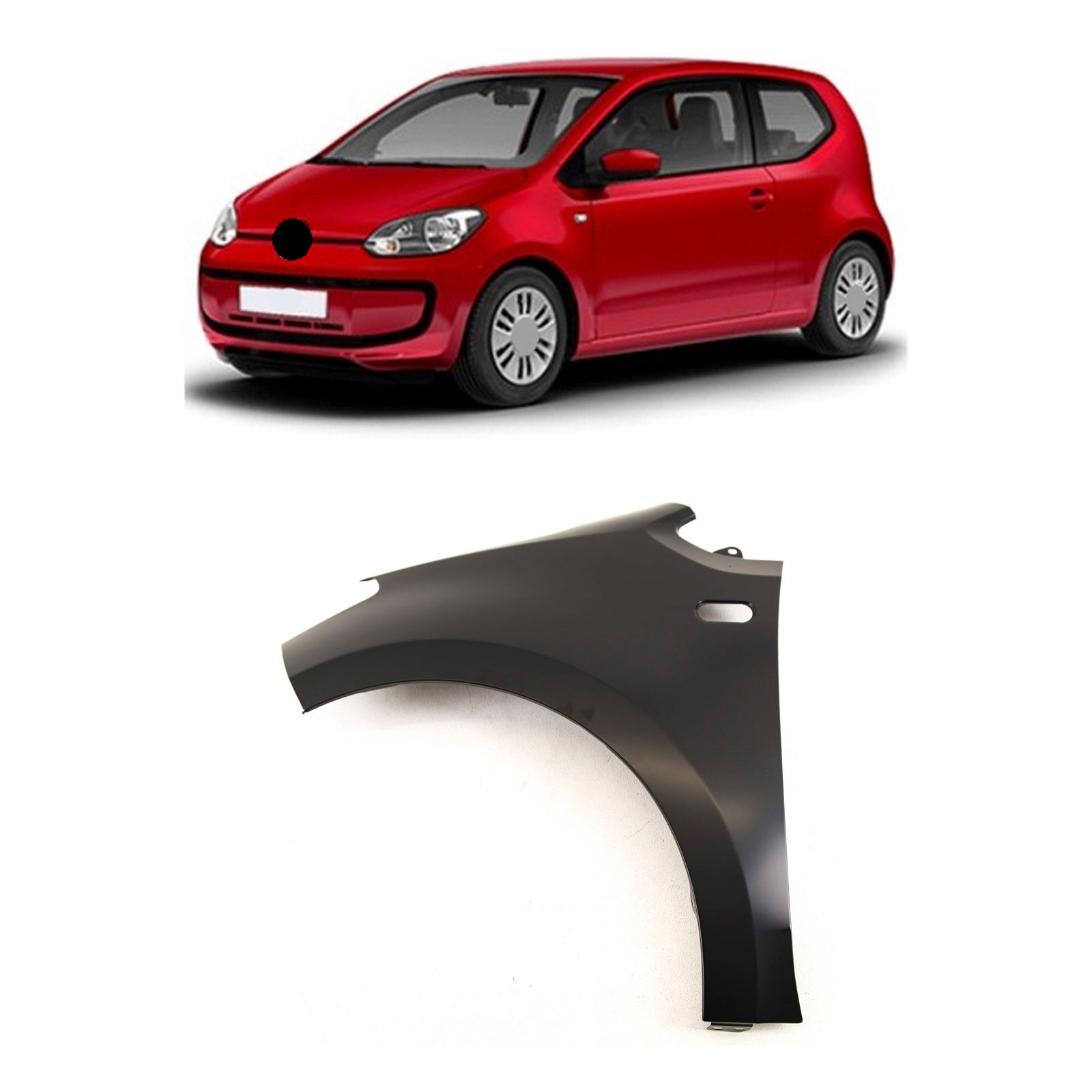 Fits VW Up Skoda Citigo Seat Mii 2012-2016 Front Wing Passenger Side Primed