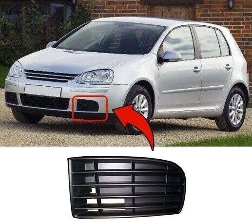 Fits VW Golf Mk5 2004-2008 Passenger Side Front Bumper Fog Grille No Fog Hole 4 Bars - image 2