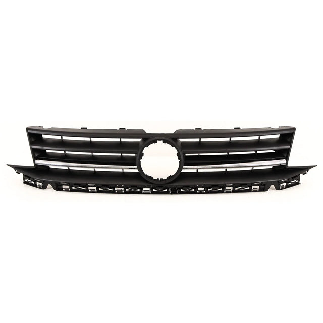 Fits Vw Caddy 2015-2021 Front Bumper Main Grille Mat Black Textured With Chrome Moulding - image 2