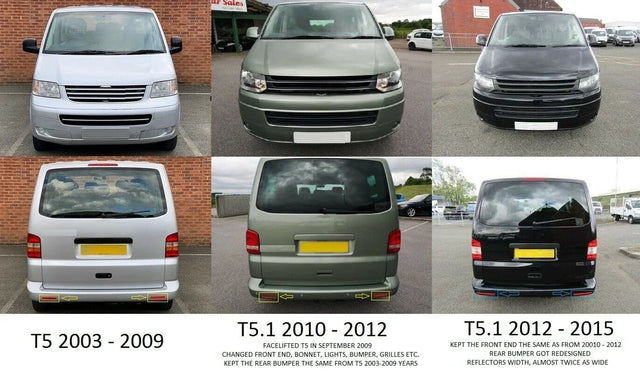 Fits VW Transporter T5 2004-2012 Rear Bumper Primed No Pdc Holes - image 2