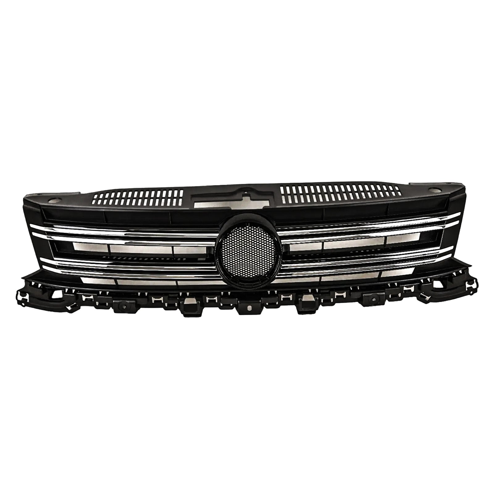 Fits VW Tiguan 2011-2016 Front Main Grille With Chrome Moulding Black