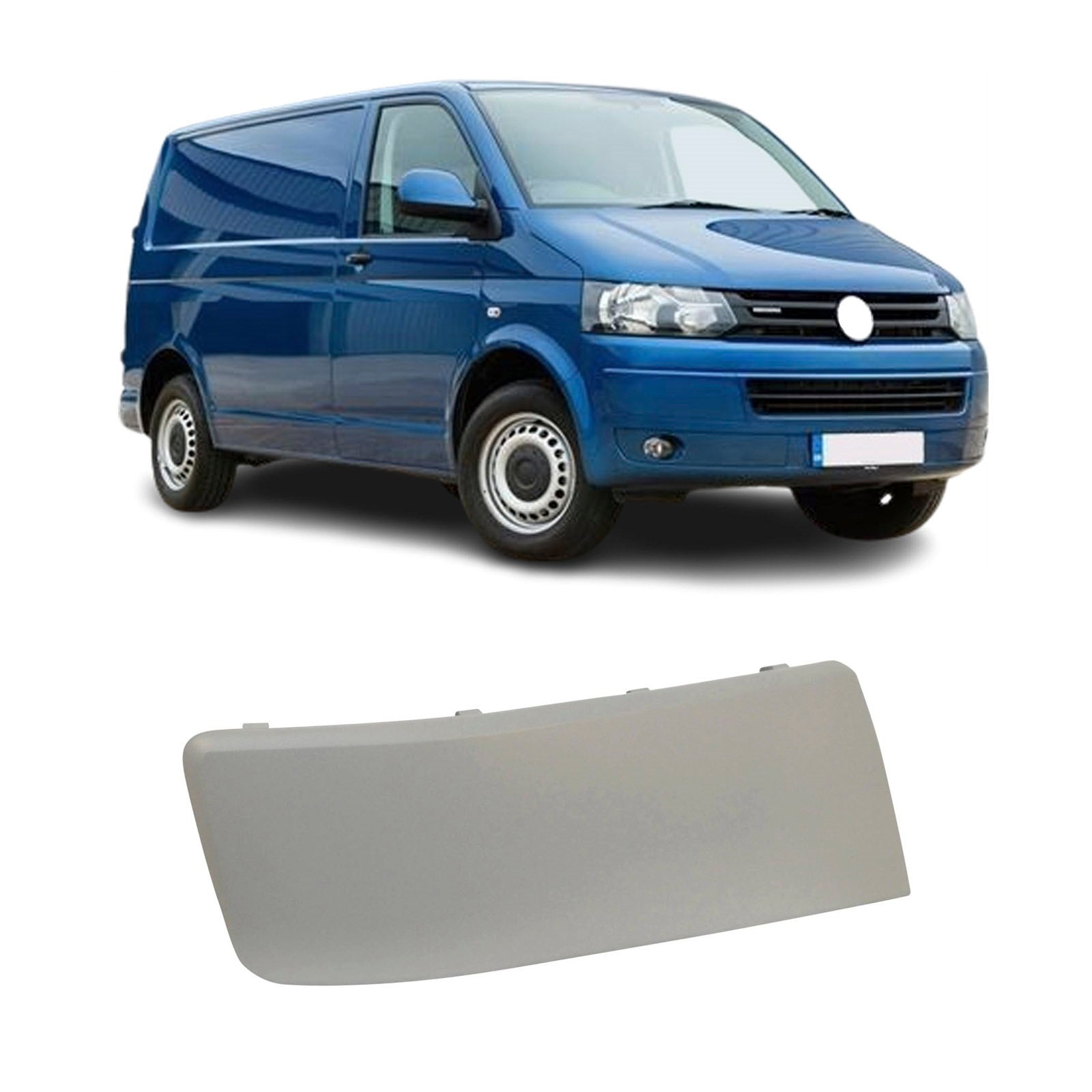 Fits VW Transporter T5 2010-2015 Front Bumper Moulding Primed Driver Side